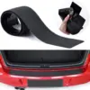 Universal Black Rubber Rear Trunk Edge Guard Scratch Protector Cover Mat Double-Sided Tape for Car SUV Trunk Rear Bumper