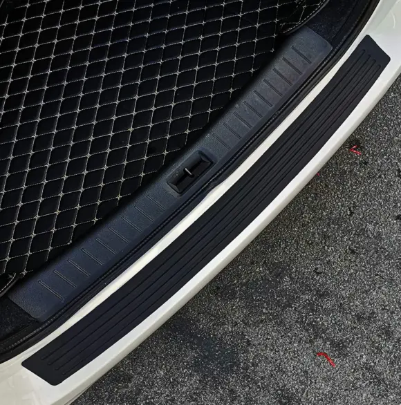 Universal Black Rubber Rear Trunk Edge Guard Scratch Protector Cover Mat Double-Sided Tape for Car SUV Trunk Rear Bumper - Image 6