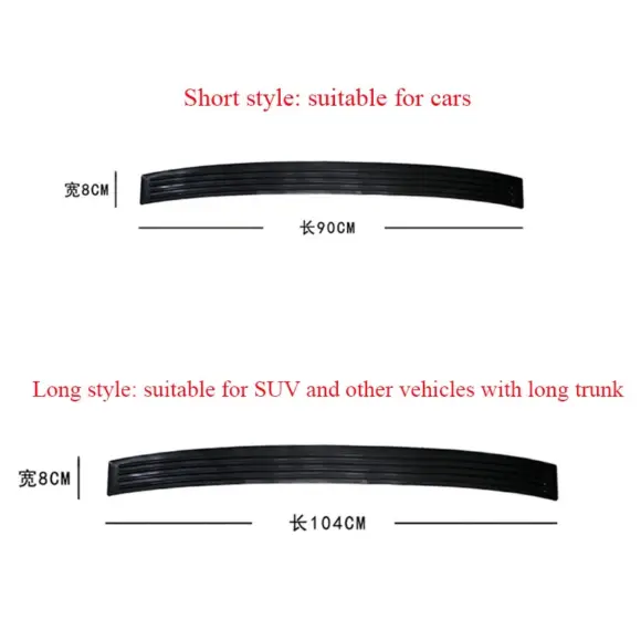 Universal Black Rubber Rear Trunk Edge Guard Scratch Protector Cover Mat Double-Sided Tape for Car SUV Trunk Rear Bumper - Image 3